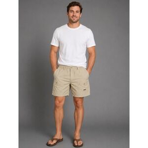 AFTCO Original Fishing Shorts Khaki Utility Performance Shorts Size 40